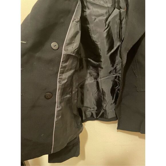 Flawed Calvin Klein black blazer button jacket size 8 petite - Picture 8 of 15